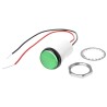 Dialight Green LED Panel Mount Indicator 557 Series, 17.5 mm Mount Hole, Lead Wire Termination, 24V DC 557-1605-203F