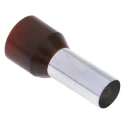 RS PRO Insulated Crimp Bootlace Ferrule, 16 mm Pin Length, 7.9 mm Pin Diameter, Brown, Wire Size 4 AWG 311-7909