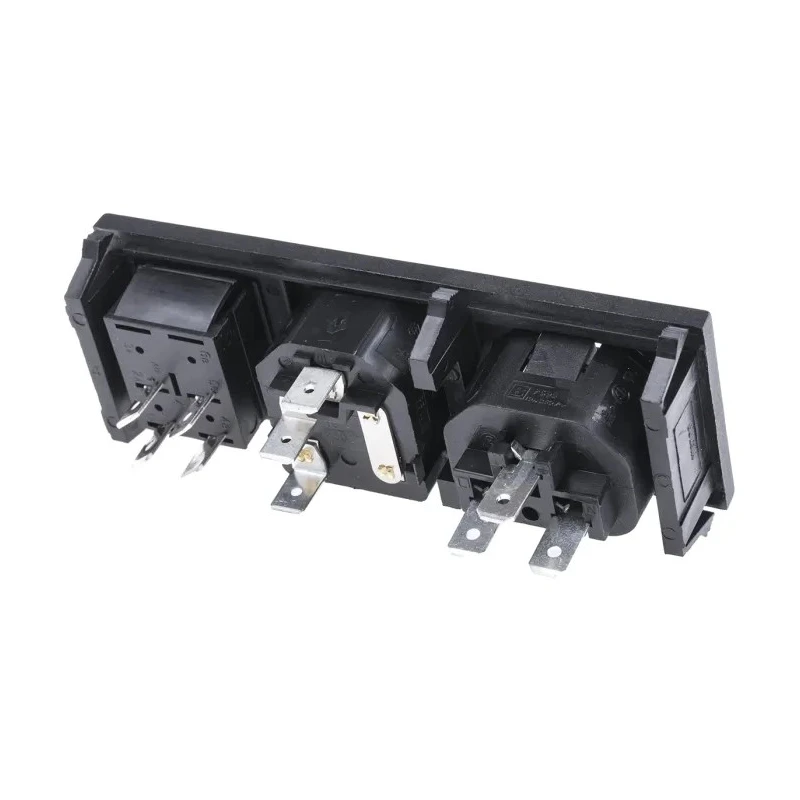 Bulgin IEC Connector C13, C14 Straight Snap-in Fused Female, 250V, 10A, Fuse Size 5 x 20 mm BZH11/Z0000/10