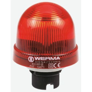 Werma EM 817 Series Red Beacon 230V AC Flashing Xenon Bulb IP65 817.100.68