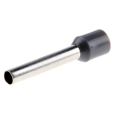 RS PRO Insulated Crimp Bootlace Ferrule, 18 mm Pin Length, 3.2 mm Pin Diameter, Grey Nylon Insulated, 12 AWG Wire 311-7959