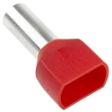 RS PRO Insulated Crimp Bootlace Ferrule, Nylon Insulated, 14 mm Pin Length, 6.5 mm Pin Diameter, Red, for 8 AWG 311-8019