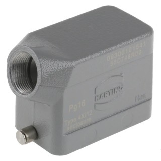 HARTING Han B Range Heavy Duty Power Connector Hood, Die Cast Aluminium Body, IP65, 1 Lever 09300101541