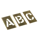 AT Brown Brass Stencil Letters & Numbers Set 105 Pieces, 51 mm Character Height 150761
