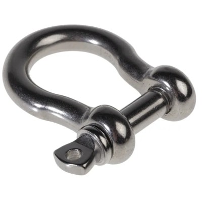 RS PRO Stainless Steel Bow Shackle Screw Pin, Safe Working Load 0.3t, 8mm Diameter, Jaw Width 16mm 312-3566