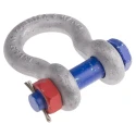 RS PRO Zinc Plated Steel Bow Shackle with Split Pin 6.5t Safe Working Load 312-3386