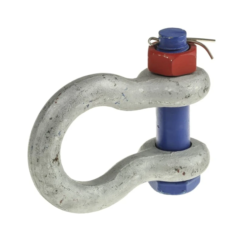 RS PRO Zinc Plated Steel Bow Shackle with Split Pin 6.5t Safe Working Load 312-3386