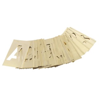 AT Brown Brass Stencil Letters Only 30 Pieces 50.8 mm Character Height 150305