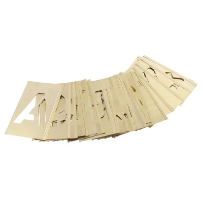 AT Brown Brass Stencil Letters Only 30 Pieces 50.8 mm Character Height 150305