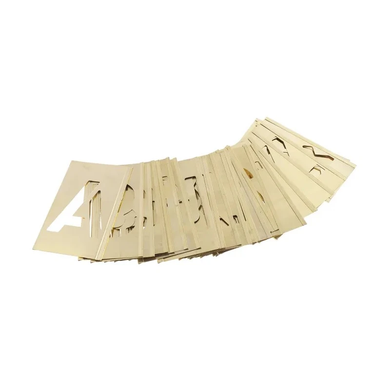 AT Brown Brass Stencil Letters Only 30 Pieces 50.8 mm Character Height 150305