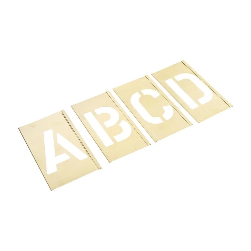 AT Brown Brass Stencil Letters Only 30 Pieces 50.8 mm Character Height 150305