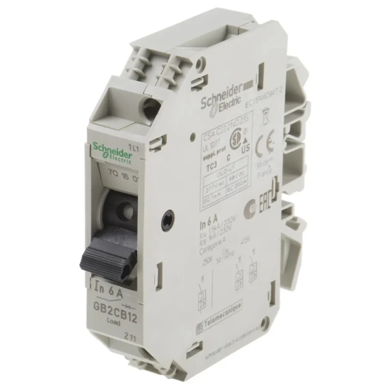 Schneider Electric TeSys TeSyS GB2 Thermal Circuit Breaker 6A Current Rating 1-Pole DIN Rail GB2CB12