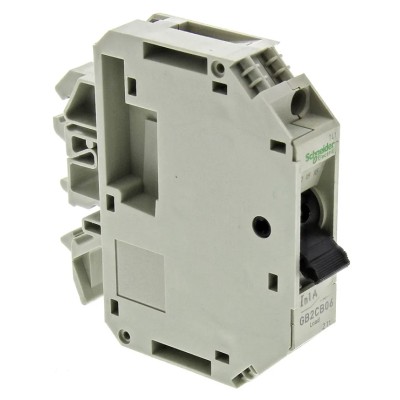 Schneider Electric Thermal Circuit Breaker 1A Current Rating 1-Pole DIN Rail Mount GB2CB06
