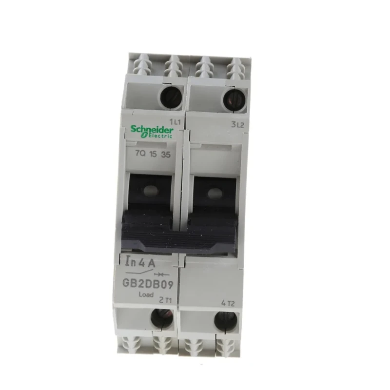 Schneider Electric TeSys GB2 Thermal Circuit Breaker 4A Current Rating 2-Pole DIN Rail Mount GB2DB09