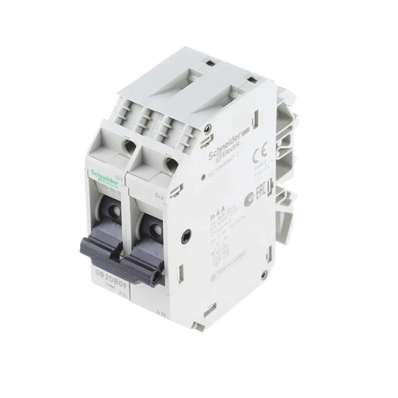 Schneider Electric TeSys GB2 Thermal Circuit Breaker 4A Current Rating 2-Pole DIN Rail Mount GB2DB09