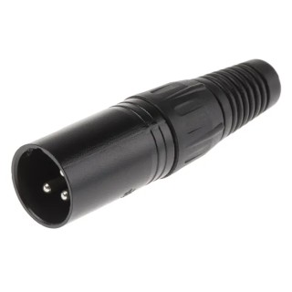 RS PRO Cable XLR Connector, Straight Orientation, Male 3-Way, 250V AC, Silver Plated Contacts, Zinc Housing 457-875