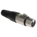 RS PRO Cable XLR Connector, Straight Female, 4 Way Aluminium Zinc Alloy Housing 250V AC 458-008