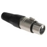RS PRO Cable XLR Connector, Straight Female, 4 Way Aluminium Zinc Alloy Housing 250V AC 458-008