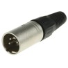RS PRO Cable XLR Connector Straight Male 4 Way, Aluminium Zinc Alloy Housing, Natural Colour 457-982