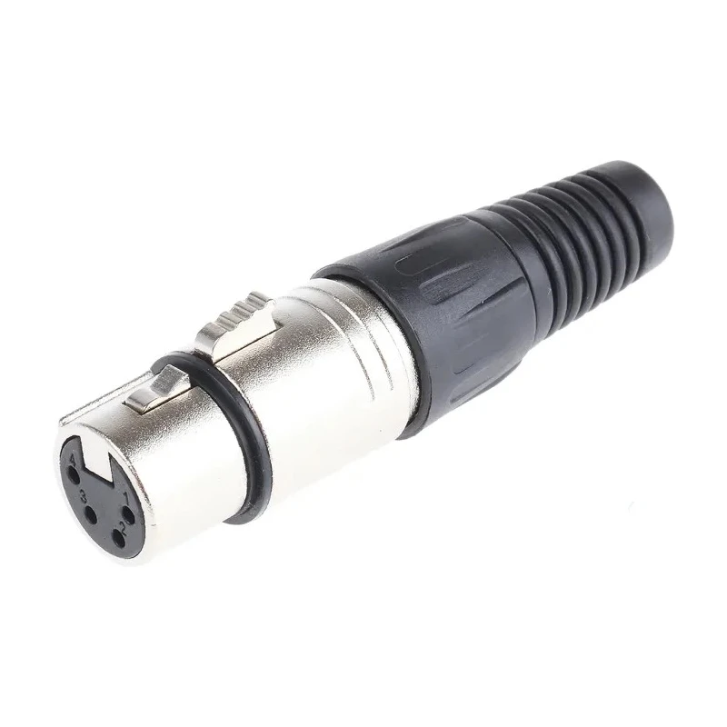 RS PRO Cable XLR Connector, Straight, Female, 4 Contacts, 250V AC, Silver Plating 458-014