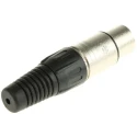 RS PRO Cable XLR Connector, Straight, Female, 4 Contacts, 250V AC, Silver Plating 458-014