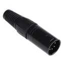 RS PRO Cable XLR Connector Male, 5 Way, Straight Orientation, Zinc Housing, Silver Plating, 250V AC, 7.5A Current 458-018