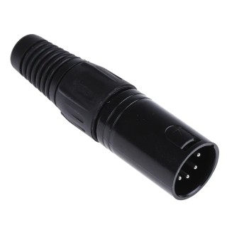RS PRO Cable XLR Connector Male, 5 Way, Straight Orientation, Zinc Housing, Silver Plating, 250V AC, 7.5A Current 458-018