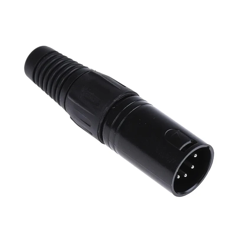 RS PRO Cable XLR Connector Male, 5 Way, Straight Orientation, Zinc Housing, Silver Plating, 250V AC, 7.5A Current 458-018
