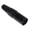 RS PRO Cable XLR Connector Male, 5 Way, Straight Orientation, Zinc Housing, Silver Plating, 250V AC, 7.5A Current 458-018