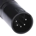 RS PRO Cable XLR Connector Male, 5 Way, Straight Orientation, Zinc Housing, Silver Plating, 250V AC, 7.5A Current 458-018