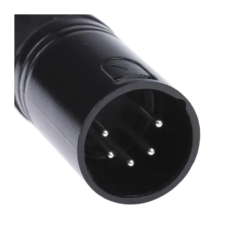 RS PRO Cable XLR Connector Male, 5 Way, Straight Orientation, Zinc Housing, Silver Plating, 250V AC, 7.5A Current 458-018
