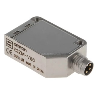 Omron Diffuse Photoelectric Sensor, Block Sensor, 12 mm Detection Range, PNP Output, IP69K, Stainless Steel Housing E3ZMV86