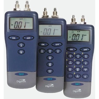 Digitron 2000P Handheld Differential Digital Pressure Meter 2 Pressure Ports Max 130 mbar 2021P7-130MB-SC
