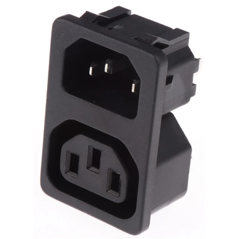 Schurter Snap-in IEC Connector C14, C13 Straight 250V 10A 4300.0301