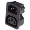 Schurter Snap-in IEC Connector C14, C13 Straight 250V 10A 4300.0301