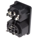 Schurter Snap-in IEC Connector C14, C13 Straight 250V 10A 4300.0301