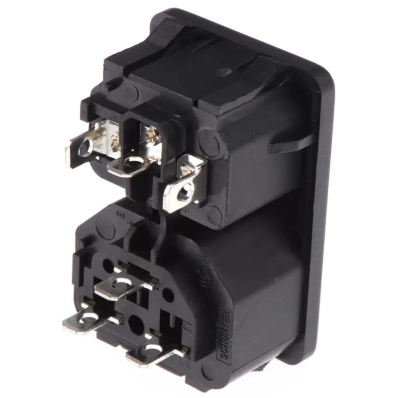 Schurter Snap-in IEC Connector C14, C13 Straight 250V 10A 4300.0301