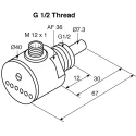 Turck Compact Flow Controller, 300cm³/s Maximum Flow Rate, PNP Output, 0.5 in Pipe Diameter, 26V FCS-G1/2A4-AP8X-H1141