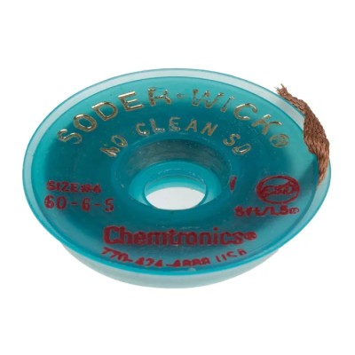 Chemtronics 1.5 m Lead Free No Clean De-Soldering Braid Width 5.3mm 60-6-5