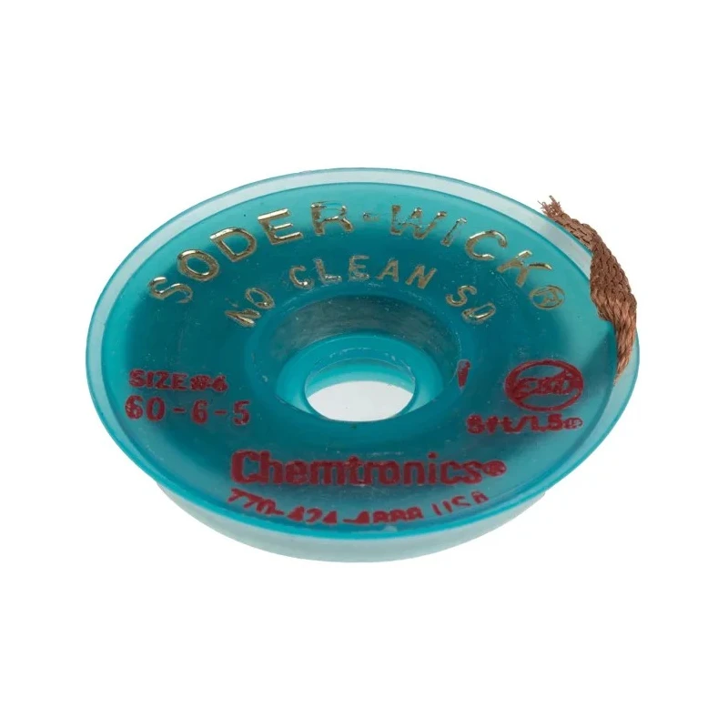Chemtronics 1.5 m Lead Free No Clean De-Soldering Braid Width 5.3mm 60-6-5