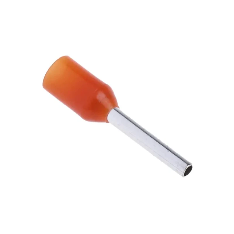 RS PRO Insulated Crimp Bootlace Ferrule 8 mm Pin Length 1.3 mm Pin Diameter Orange 20 AWG Wire Size 458-746