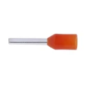 RS PRO Insulated Crimp Bootlace Ferrule 8 mm Pin Length 1.3 mm Pin Diameter Orange 20 AWG Wire Size 458-746