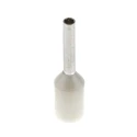 RS PRO Insulated Crimp Bootlace Ferrule, White Nylon Collar, 1.5 mm Pin Diameter, 8 mm Pin Length, 0.75 mm² (18 AWG) 458-752