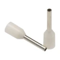 RS PRO Insulated Crimp Bootlace Ferrule 8 mm Pin Length 1.3 mm Pin Diameter White to 20 AWG Wire Size 458-689