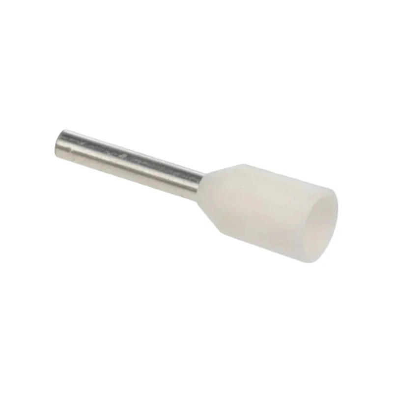 RS PRO Insulated Crimp Bootlace Ferrule 8 mm Pin Length 1.3 mm Pin Diameter White to 20 AWG Wire Size 458-689
