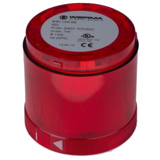 Werma 840 Series Red Steady Effect Beacon Unit Filament Bulb 240V AC/DC IP54 
