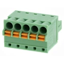Phoenix Contact FK-MCP 1.5/5-ST-3.81 Series Pluggable Terminal Block, 5-Contact, 3.81 mm Pitch, 1 Row, 160V, 8A 1851070