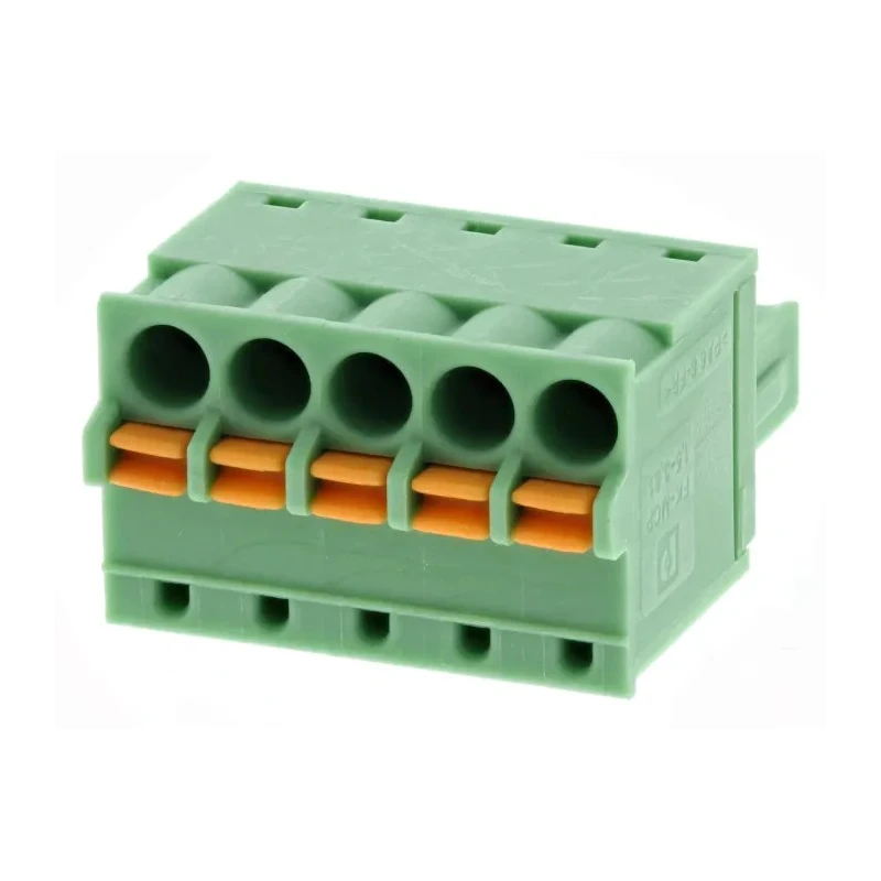 Phoenix Contact FK-MCP 1.5/5-ST-3.81 Series Pluggable Terminal Block, 5-Contact, 3.81 mm Pitch, 1 Row, 160V, 8A 1851070