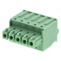 Phoenix Contact FK-MCP 1.5/5-ST-3.81 Series Pluggable Terminal Block, 5-Contact, 3.81 mm Pitch, 1 Row, 160V, 8A 1851070