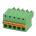 Phoenix Contact FK-MCP 1.5/5-ST-3.81 Series Pluggable Terminal Block, 5-Contact, 3.81 mm Pitch, 1 Row, 160V, 8A 1851070